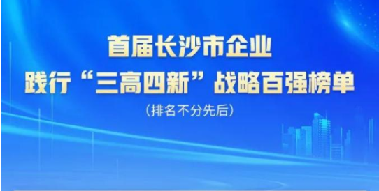 森林舞会网页版智能上榜首届长沙市企业践行“三高四新”战略百强榜单