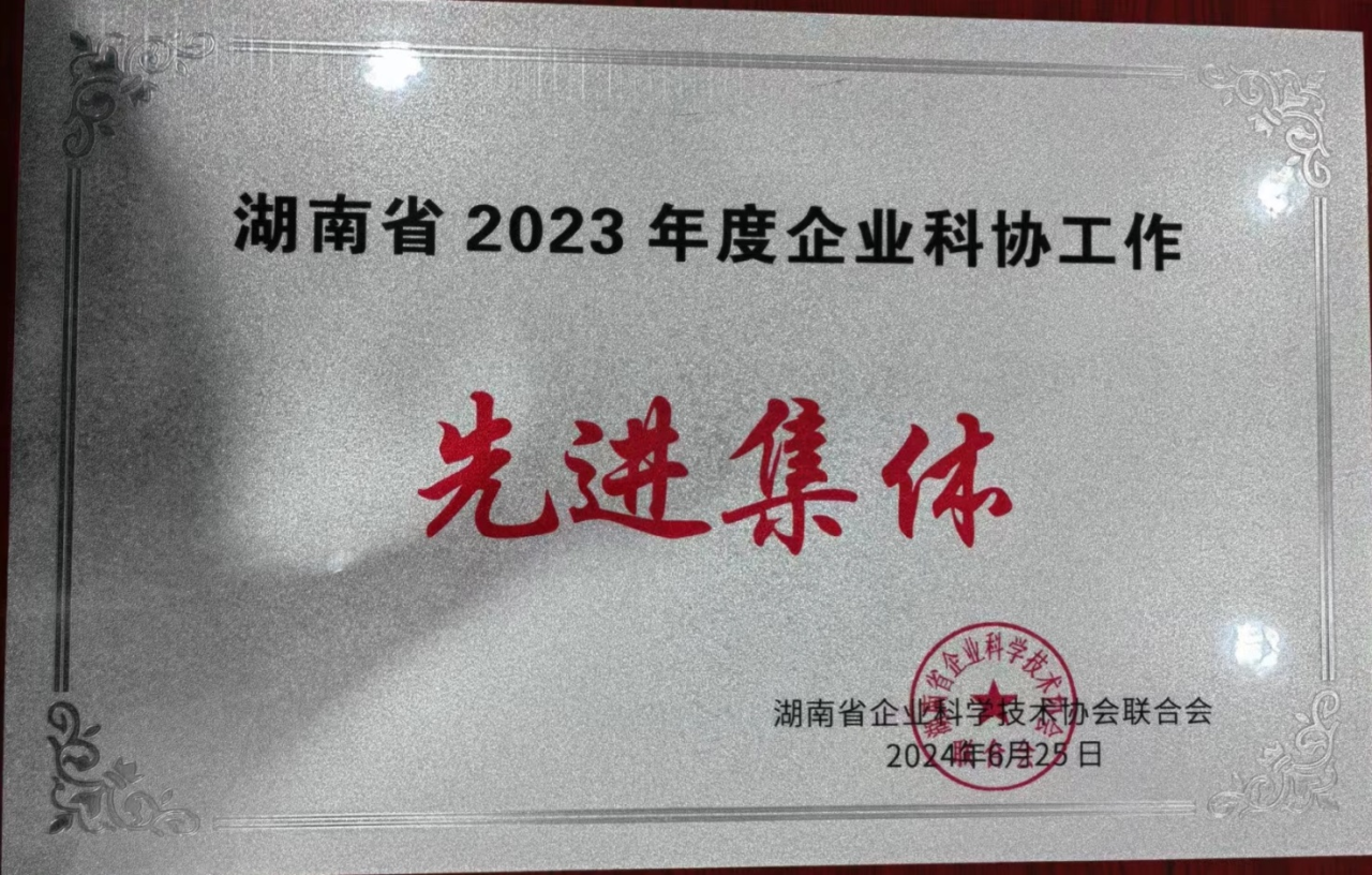 森林舞会网页版智能科协荣获湖南省2023年度“企业科协工作先进集体”